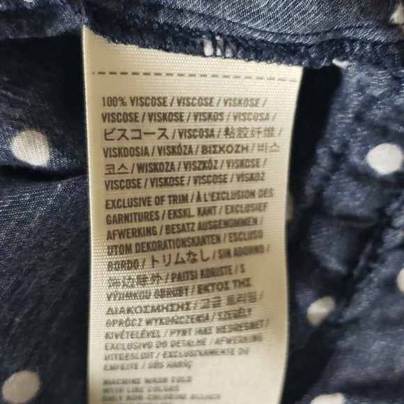 Hollister Navy and white polka dot tank - Picture 8 of 8